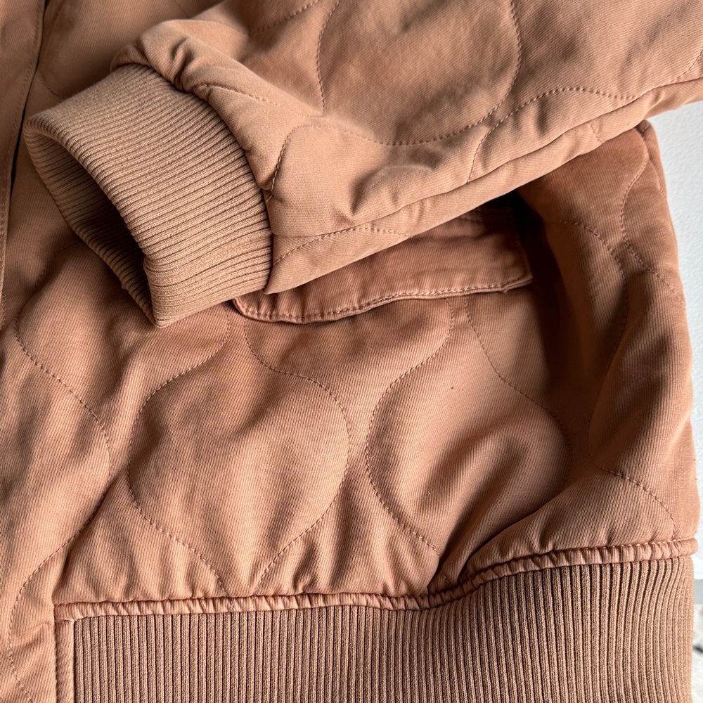 Universal Thread Quilted Brown Bomber Jacket - image 2